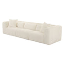 Tarra Fluffy Oversized Cream Corduroy Modular Sofa