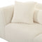 Tarra Fluffy Oversized Cream Corduroy Modular Loveseat