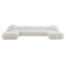 Calliope Cream Vegan Shearling 6-piece Modular U-Sectional
