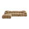 Calliope Cafe Au Lait Performance Velvet 4-piece Modular Sectional