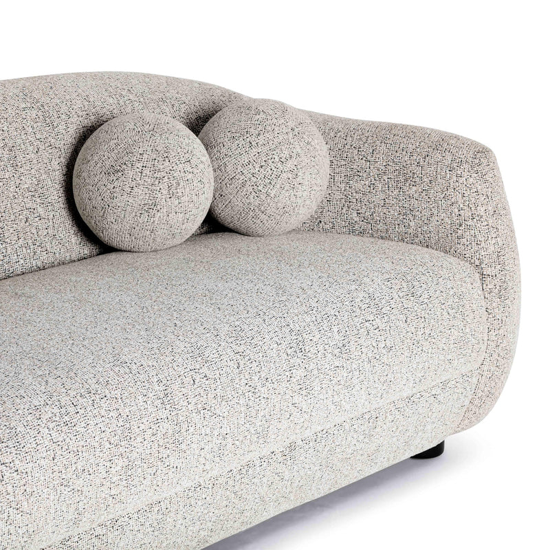 Judy Black and White Woven Fabric Sofa