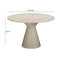 Fern Beige Textured Faux Plaster Concrete Indoor / Outdoor 47" Round Dining Table