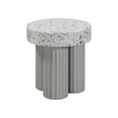 Clover Faux Terrazzo Indoor / Outdoor Round Side Table