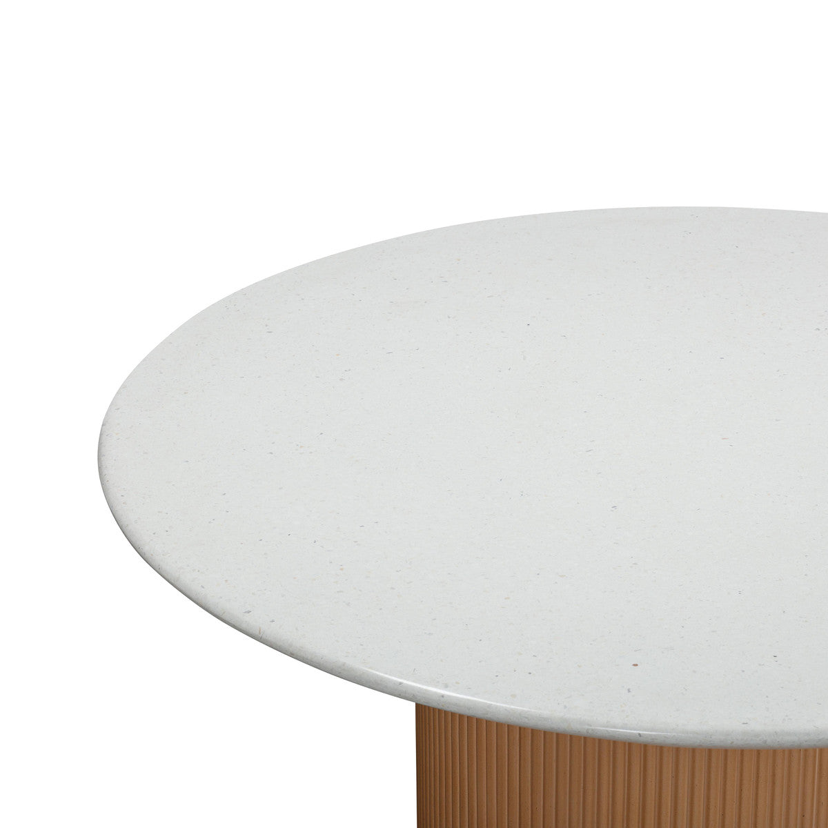 Rose Faux Terrazzo and Terracotta Indoor / Outdoor Round Concrete Dining Table