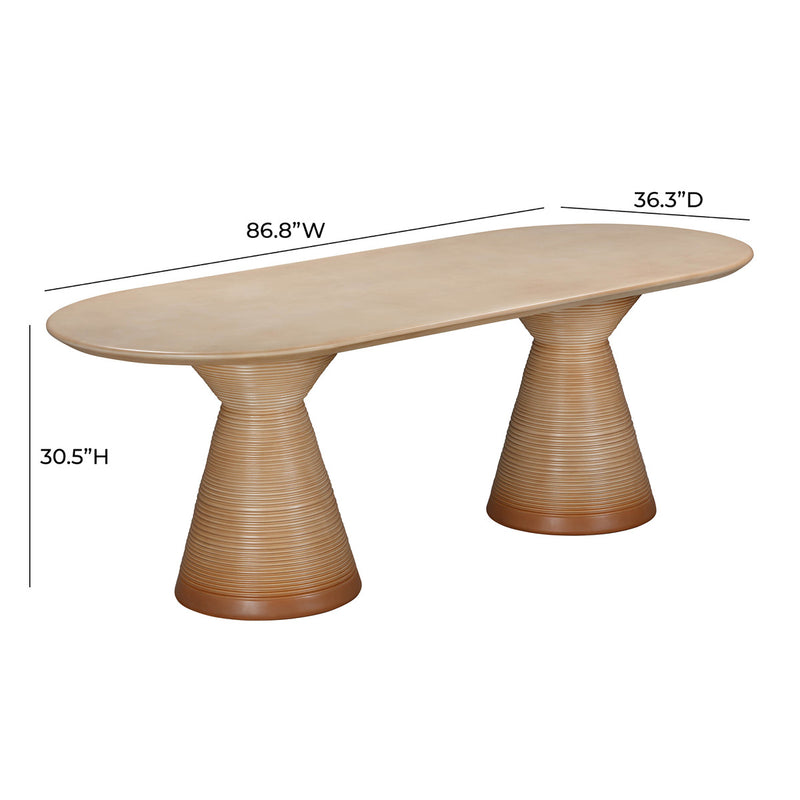 Fassa Terracotta Oval Indoor / Outdoor Dining Table