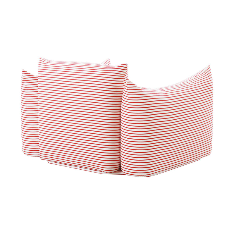 Saint Tropez Pearl Striped Stuffed Outdoor Armchair