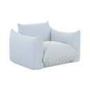 Saint Tropez Pearl Striped Stuffed Outdoor Armchair