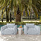 Saint Tropez Pearl Striped Stuffed Outdoor Armchair