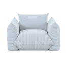 Saint Tropez Pearl Striped Stuffed Outdoor Armchair