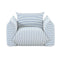 Saint Tropez Pearl Striped Stuffed Outdoor Armchair