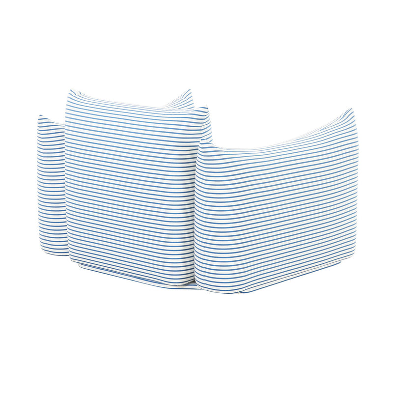 Saint Tropez Pearl Striped Stuffed Outdoor Armchair