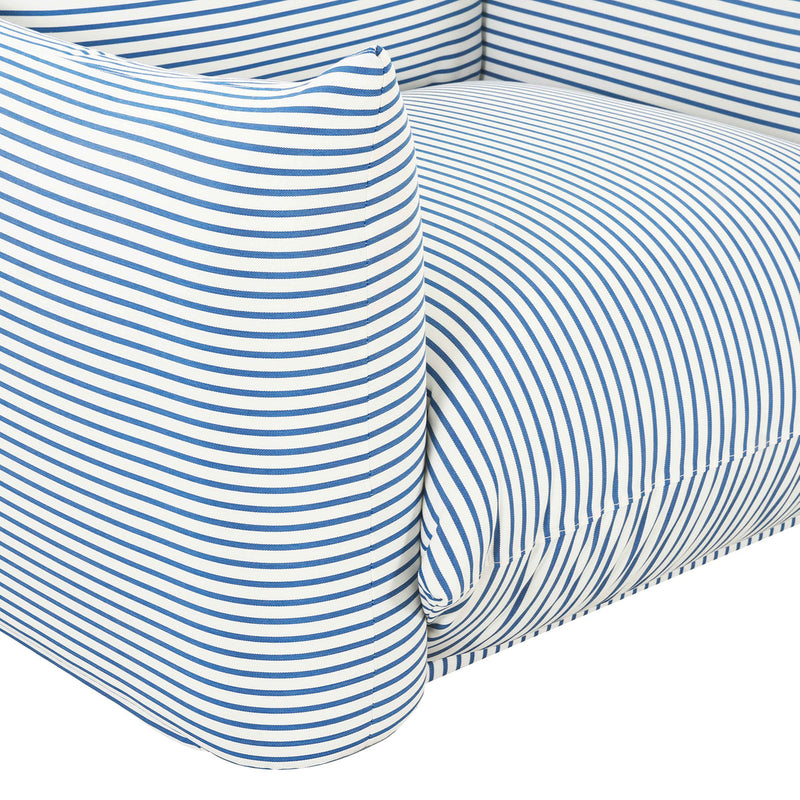Saint Tropez Pearl Striped Stuffed Outdoor Armchair