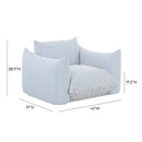 Saint Tropez Pearl Striped Stuffed Outdoor Armchair