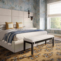 Amara Woven Rattan Bench