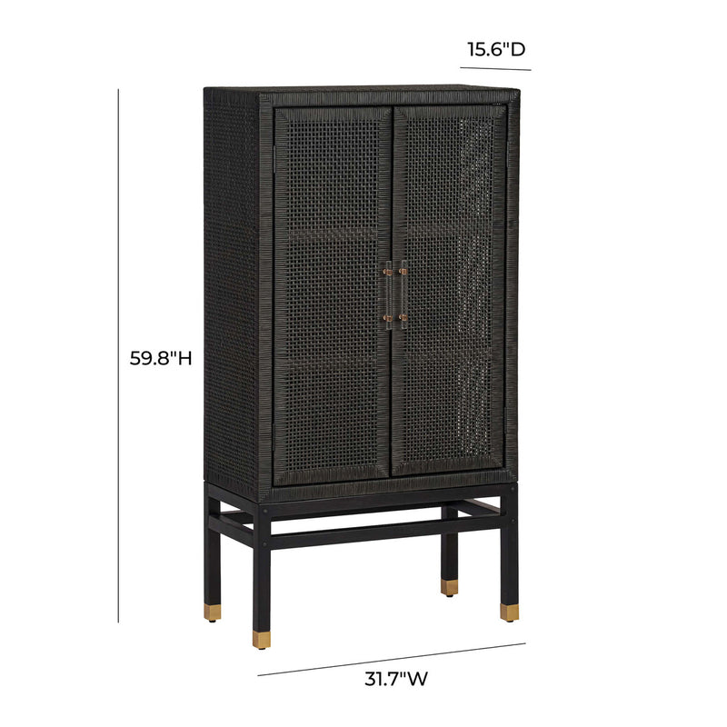 Amara Woven Rattan Cabinet