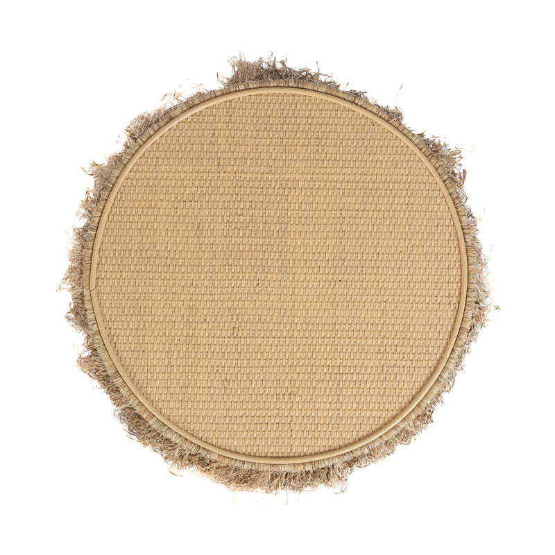 Luau Natural Rattan Round End Table