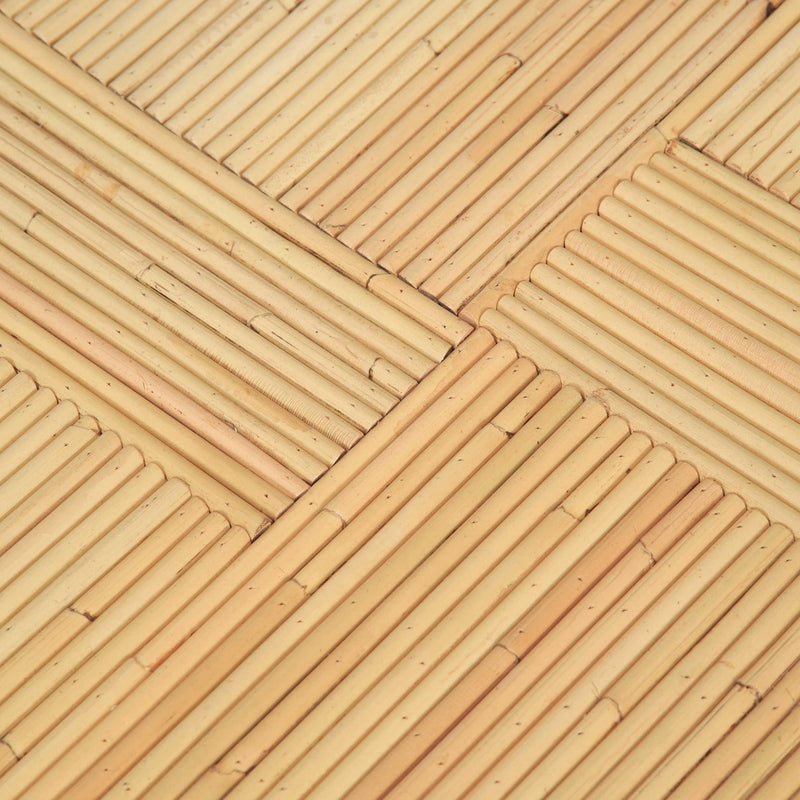 Matea Natural Rattan Cross Side Table