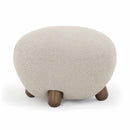 Pucker Warm Grey Boucle Ottoman