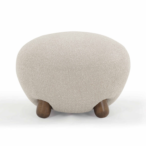 Pucker Warm Grey Boucle Ottoman