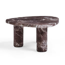 Libby Faux Red Levanto Marble Indoor/Outdoor Coffee Table (36"-48")
