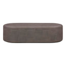 Suraya 55&quot; Indoor/Outdoor Concrete Rounded Coffee Table