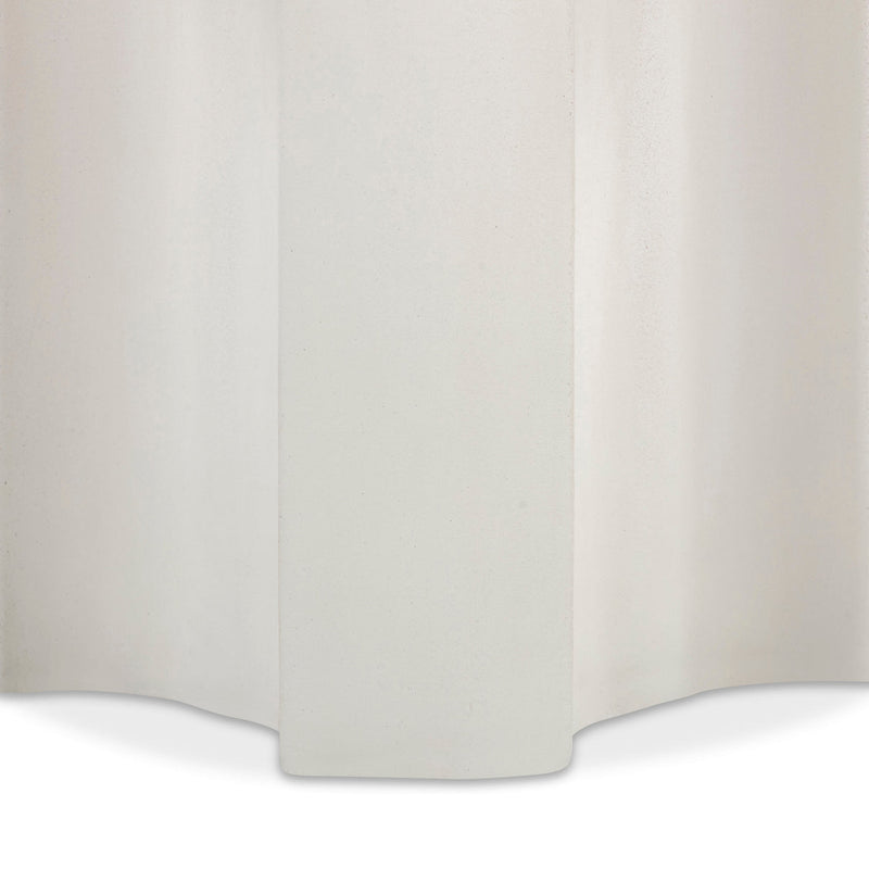 Cassandra 38" Ivory Indoor/Outdoor Concrete Round Side Table