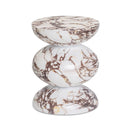 Pia Red Faux Marble Indoor/Outdoor Concrete Side Table