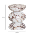 Pia Red Faux Marble Indoor/Outdoor Concrete Side Table