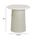 Hessa Indoor/Outdoor Concrete Chiseled Side Table