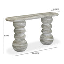 Hyre 59" Faux Stone Indoor/Outdoor Concrete Console Table
