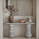 Hyre 59" Faux Stone Indoor/Outdoor Concrete Console Table