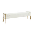 Ines Textured Velvet Bench