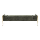 Ines Textured Velvet Bench