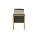 Ines Textured Velvet Bench