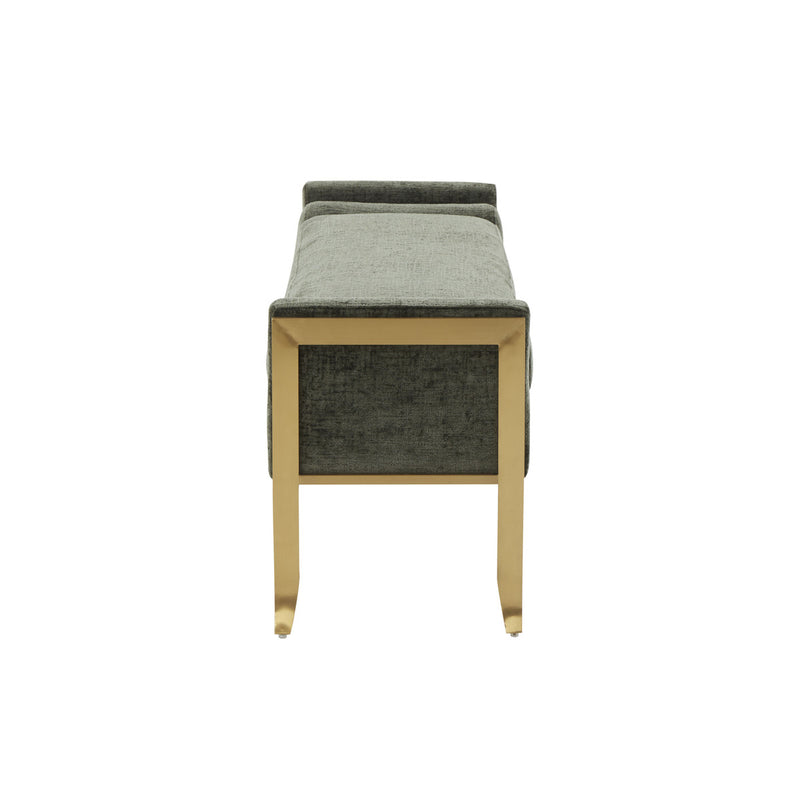 Ines Textured Velvet Bench