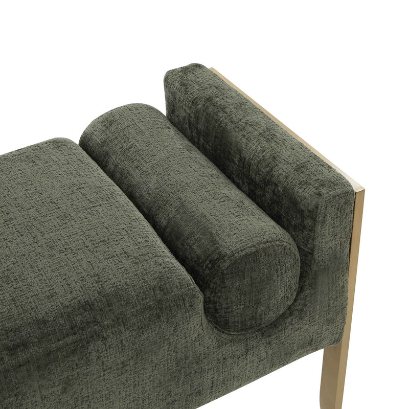 Ines Textured Velvet Bench