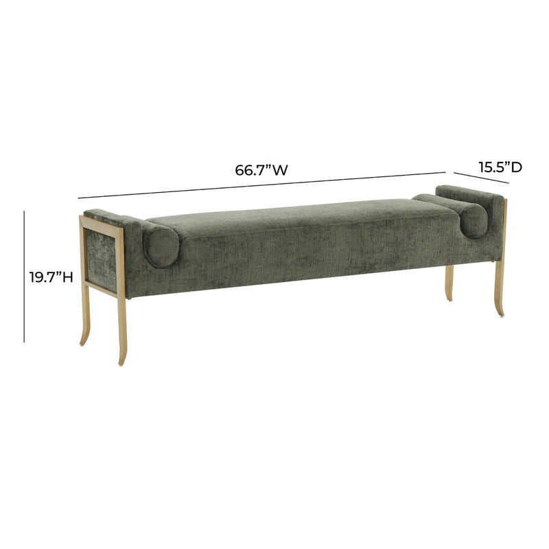 Ines Textured Velvet Bench