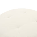 Fickle Cream Boucle Swivel Ottoman