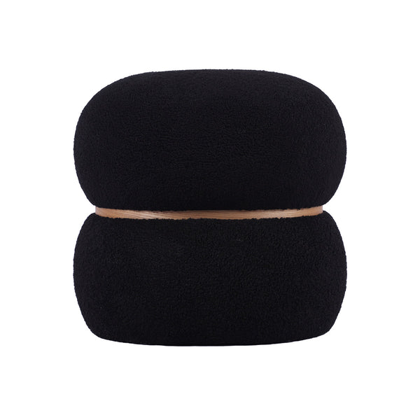 Helga Vegan Shearling Oval Ottoman