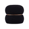 Helga Vegan Shearling Oval Ottoman