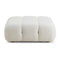 Calliope Cream Vegan Shearling Modular Ottoman