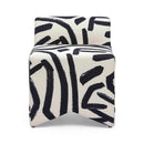 Pippa Black Brushstroke Print Stool