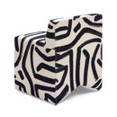 Pippa Black Brushstroke Print Stool