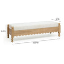 Thelma 56" Cream Performance Basketweave Bench