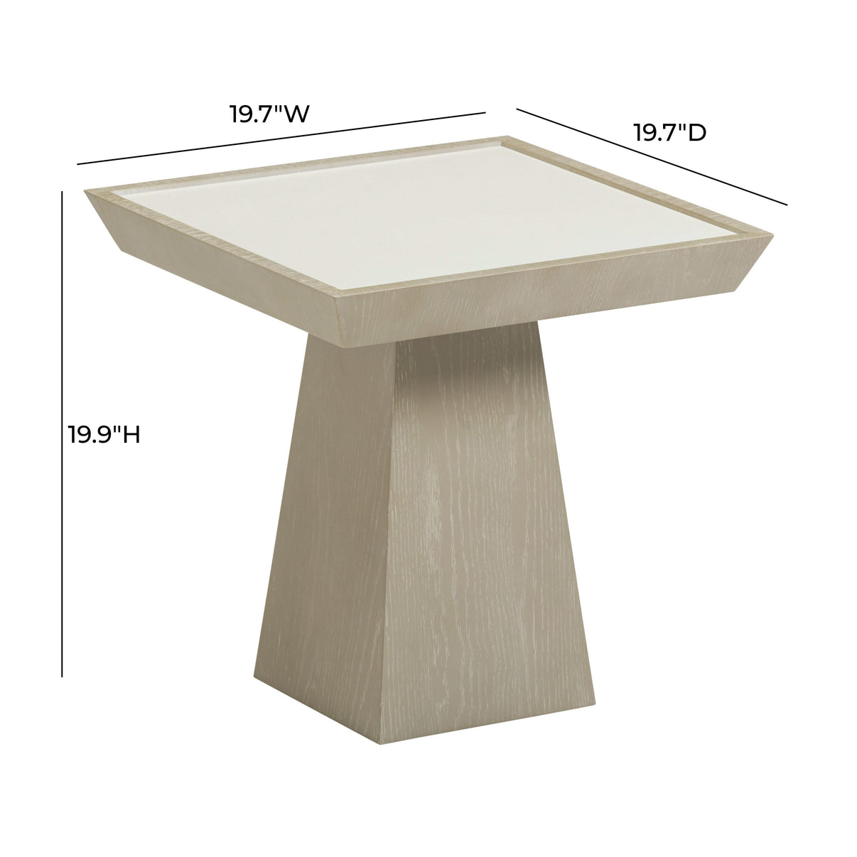 Coco Washed Ash Side Table – Hollywood Glam Furnitures