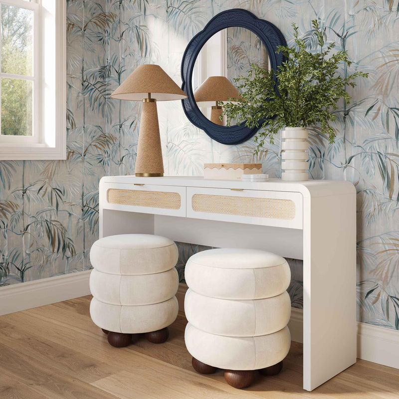 Patty 48" Rattan 2-Drawer Console Desk