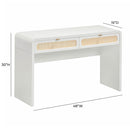 Patty 48" Rattan 2-Drawer Console Desk