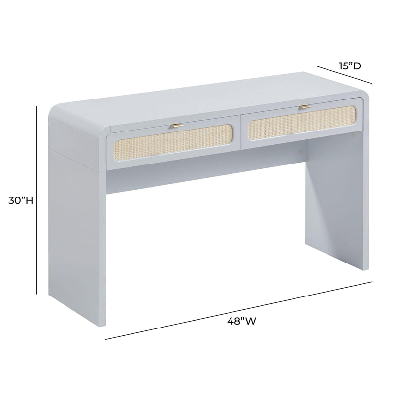 Patty 48" Rattan 2-Drawer Console Desk