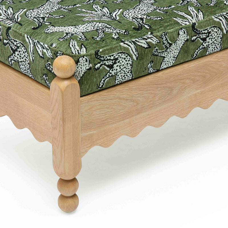 Thelma 56" Leopard Jacquard Bench
