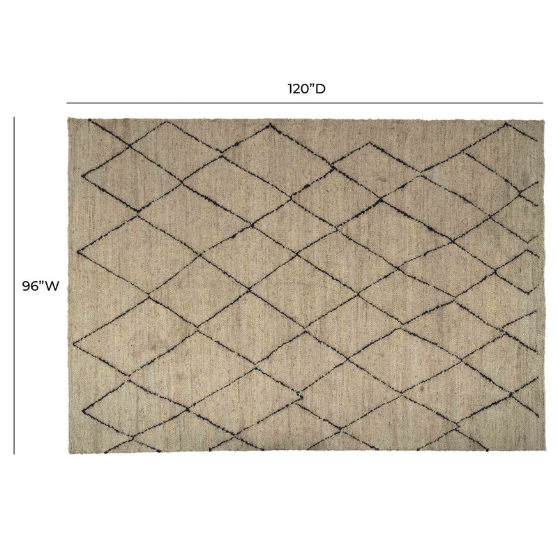 Crosshatch Cream Area Rug